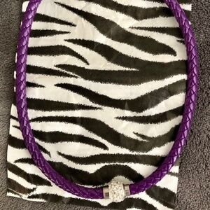 Purple/Rhinestone Handmade fun necklace for your unique self!
